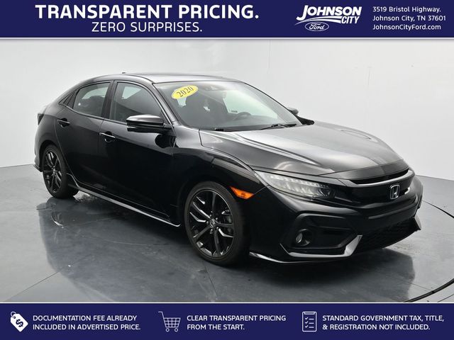 Crystal Black Pearl 2020 Honda Civic Hatchback Hatchback Front-Wheel Drive Continuously Variable Transmission