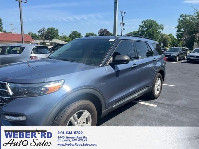 Blue Metallic 2021 Ford Explorer XLT AWD SUV / Crossover All-Wheel Drive Automatic