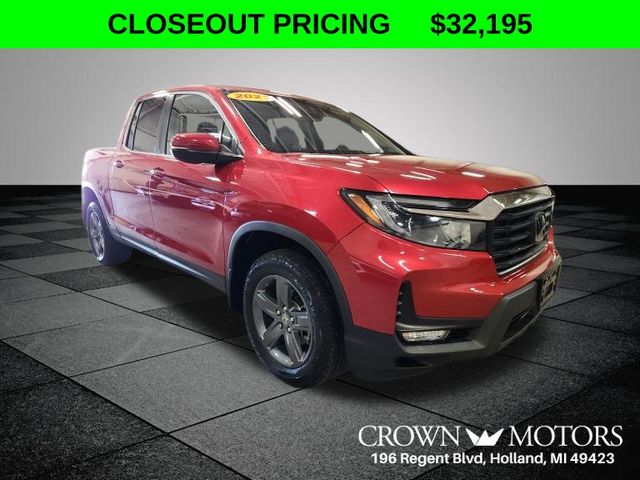 Radiant Red Metallic II 2023 Honda Ridgeline RTL AWD Pickup Truck All-Wheel Drive 9-Speed Automatic