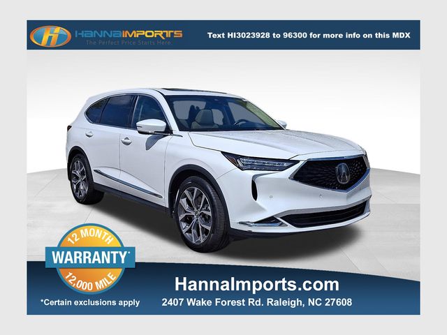 Platinum White Pearl 2023 Acura MDX FWD with Technology Package SUV / Crossover Front-Wheel Drive Automatic