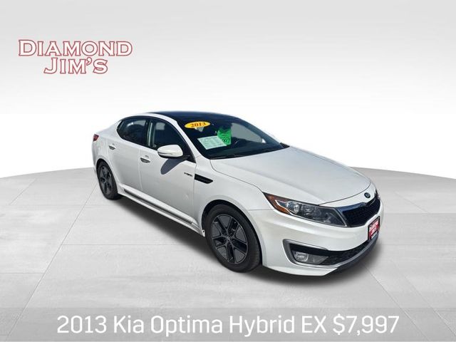 Snow White Pearl 2013 Kia Optima Hybrid EX Sedan Front-Wheel Drive 6-Speed Automatic