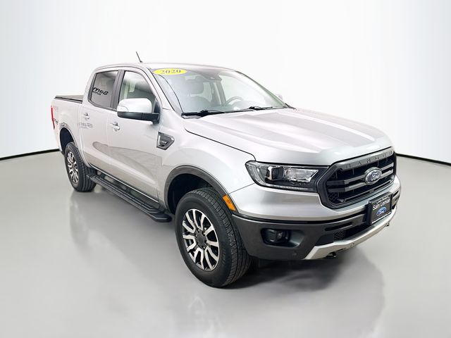 Silver 2020 Ford Ranger Lariat SuperCrew 4WD Pickup Truck Four-Wheel Drive Automatic