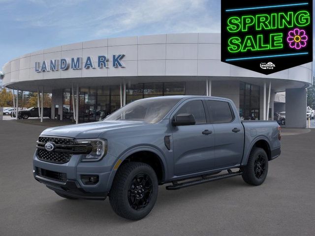 Blue (Azure Gray Metallic Tri-Coat) 2025 Ford Ranger XLT SuperCrew 4WD Pickup Truck Four-Wheel Drive Automatic