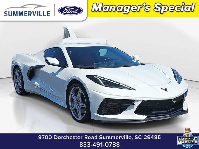Arctic White 2023 Chevrolet Corvette Stingray 1LT Coupe RWD Coupe Rear-Wheel Drive 8-Speed Dual Clutch