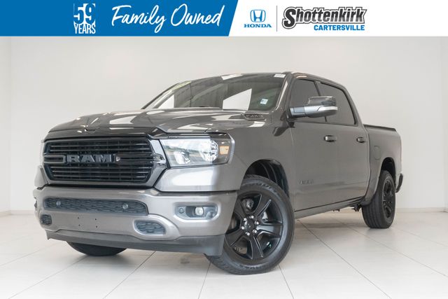 Gray (Granite Crystal Metallic Clearcoat) 2020 RAM 1500 Big Horn Crew Cab 4WD Pickup Truck Four-Wheel Drive 8-Speed Automatic