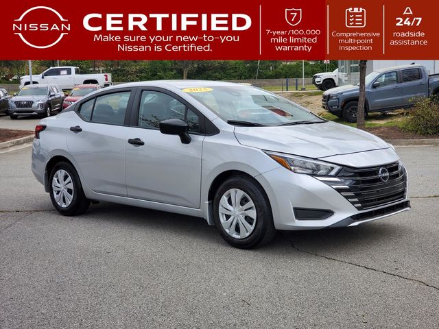 Brilliant Silver Metallic 2025 Nissan Versa S FWD Sedan Front-Wheel Drive Continuously Variable Transmission