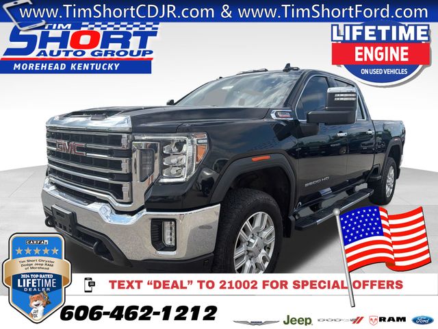 Onyx Black 2023 GMC Sierra 2500HD SLT Crew Cab 4WD Pickup Truck Four-Wheel Drive Automatic