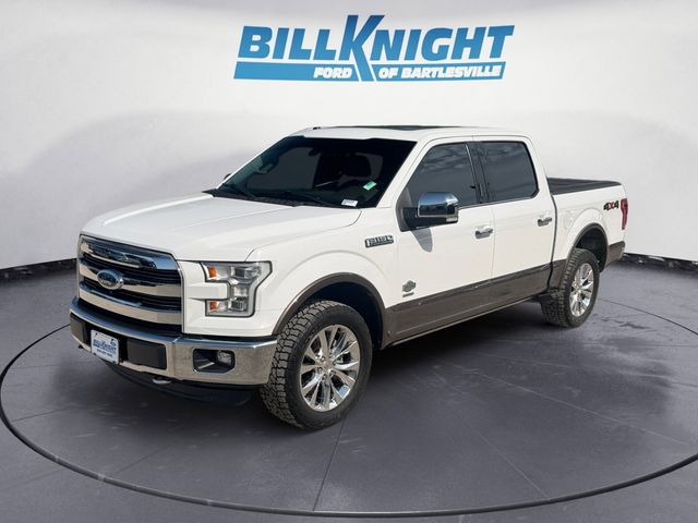 White 2015 Ford F-150 King Ranch SuperCrew 4WD Pickup Truck Four-Wheel Drive 6-Speed Automatic