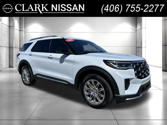 Space White Metallic 2025 Ford Explorer SUV / Crossover All-Wheel Drive Automatic