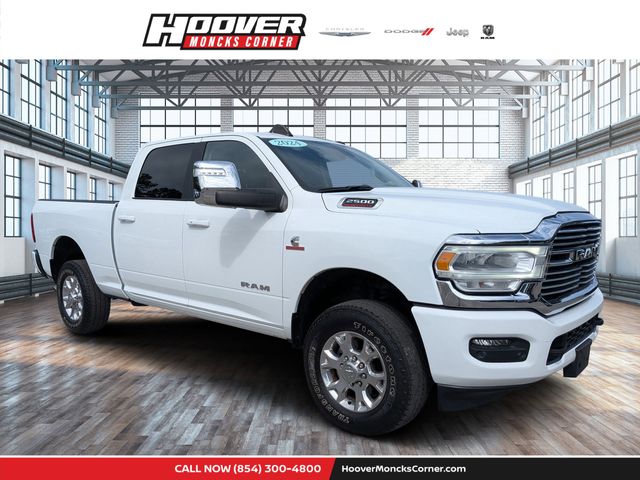 Bright White Clearcoat 2024 RAM 2500 Laramie Crew Cab 4WD Pickup Truck Four-Wheel Drive 6-Speed Automatic