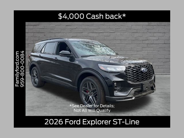 Agate Black Metallic 2026 Ford Explorer SUV / Crossover All-Wheel Drive Automatic