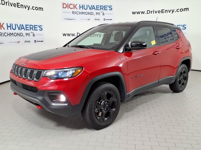 Redline Pearlcoat 2023 Jeep Compass SUV / Crossover Four-Wheel Drive 8-Speed Automatic