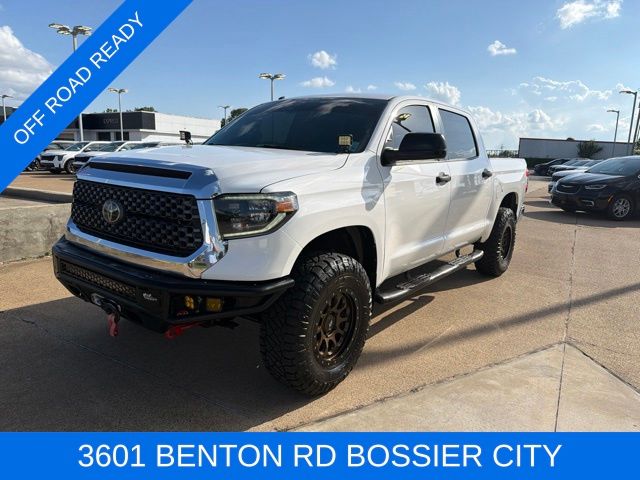 Super White 2019 Toyota Tundra SR5 CrewMax 5.7L 4WD Pickup Truck Four-Wheel Drive 6-Speed Automatic