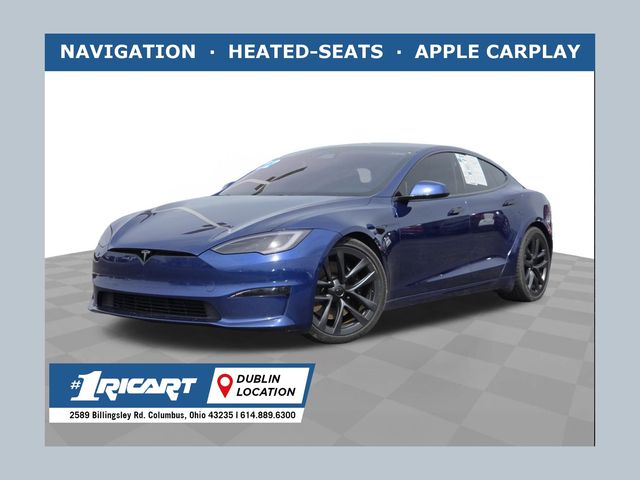Deep Blue Metallic 2022 Tesla Model S Plaid AWD Sedan All-Wheel Drive 1-Speed Automatic