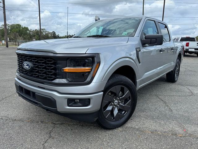 Iconic Silver Metallic 2024 Ford F-150 STX 4dr SuperCrew 4WD Pickup Truck Four-Wheel Drive Automatic