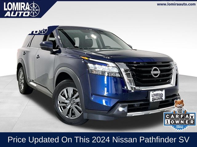 Deep Ocean Blue Pearl 2024 Nissan Pathfinder SUV / Crossover All-Wheel Drive 9-Speed Automatic