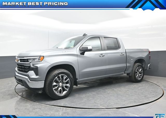 Sterling Gray Metallic 2024 Chevrolet Silverado 1500 LT Crew Cab 4WD Pickup Truck Four-Wheel Drive 8-Speed Automatic