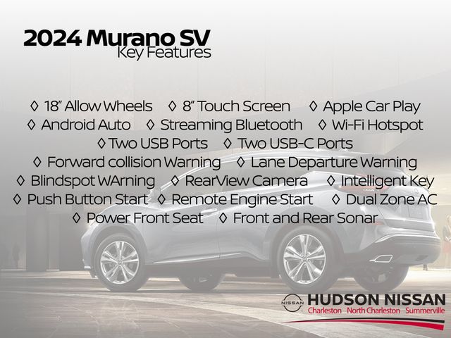 2025 Super Black Nissan Murano SV FWD SUV