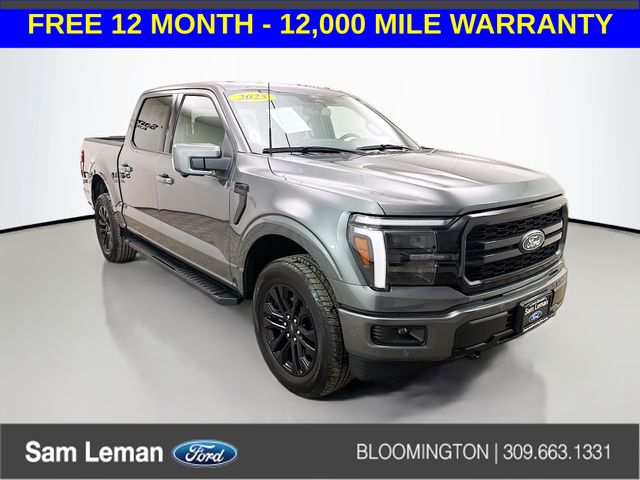 Gray Metallic 2025 Ford F-150 Lariat SuperCrew 4WD Pickup Truck Four-Wheel Drive Automatic