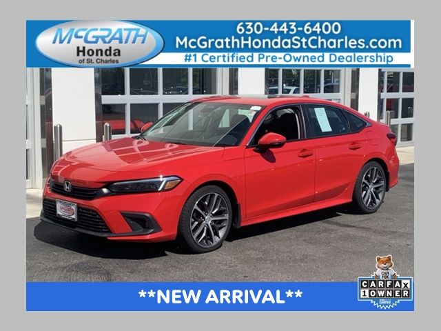 Rallye Red 2023 Honda Civic Sedan Front-Wheel Drive Continuously Variable Transmission