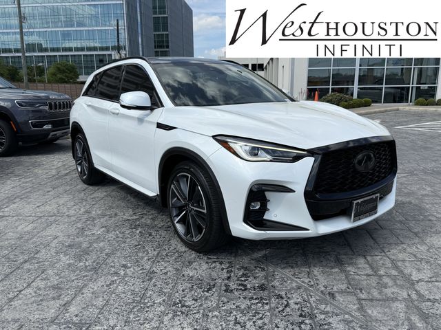 Radiant White 2023 INFINITI QX50 Sport FWD SUV / Crossover Front-Wheel Drive Continuously Variable Transmission