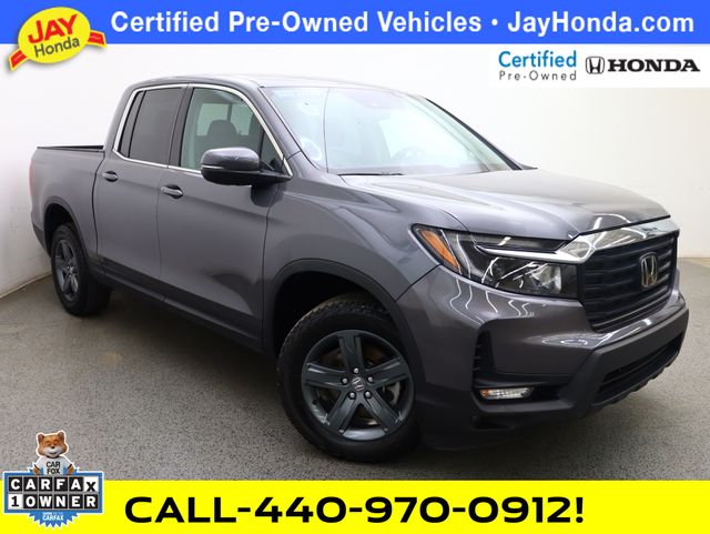 Gray (Modern Steel Metallic) 2023 Honda Ridgeline Pickup Truck All-Wheel Drive 9-Speed Automatic