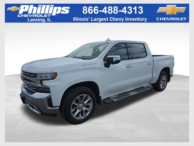 Summit White 2019 Chevrolet Silverado 1500 LTZ Crew Cab 4WD Pickup Truck Four-Wheel Drive 8-Speed Automatic