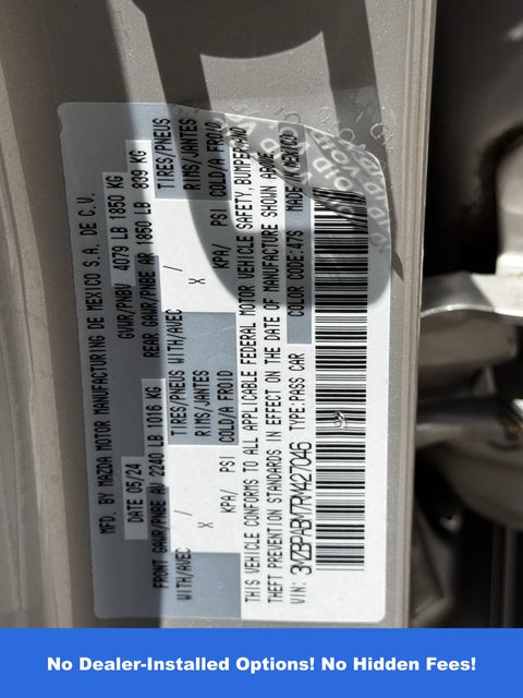 2024 Mazda Mazda3 2.5 S Select Sport Silver at Big Star Chrysler Jeep Dodge Ram 
