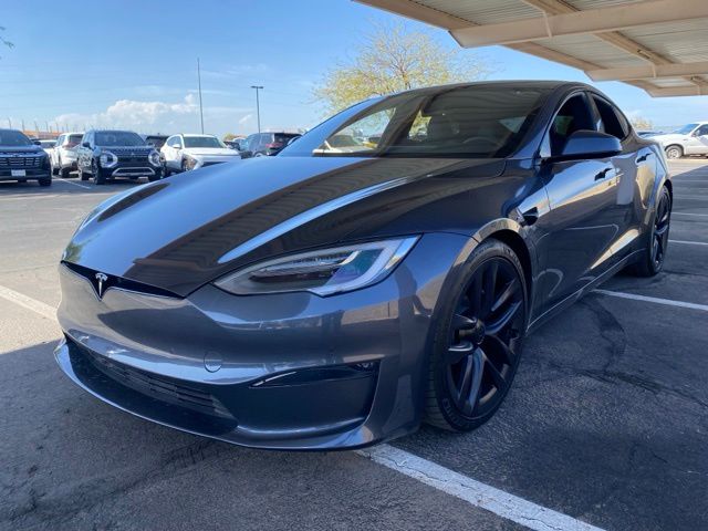 Gray 2022 Tesla Model S Sedan All-Wheel Drive 1-Speed Automatic