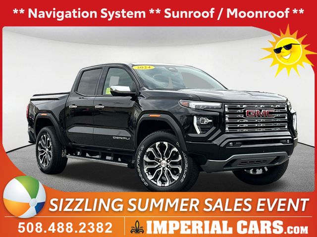 Onyx Black 2024 GMC Canyon Denali Crew Cab 4WD Pickup Truck Four-Wheel Drive 8-Speed Automatic