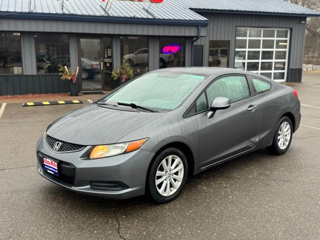 Gray 2012 Honda Civic Coupe EX Coupe Front-Wheel Drive 5-Speed Automatic