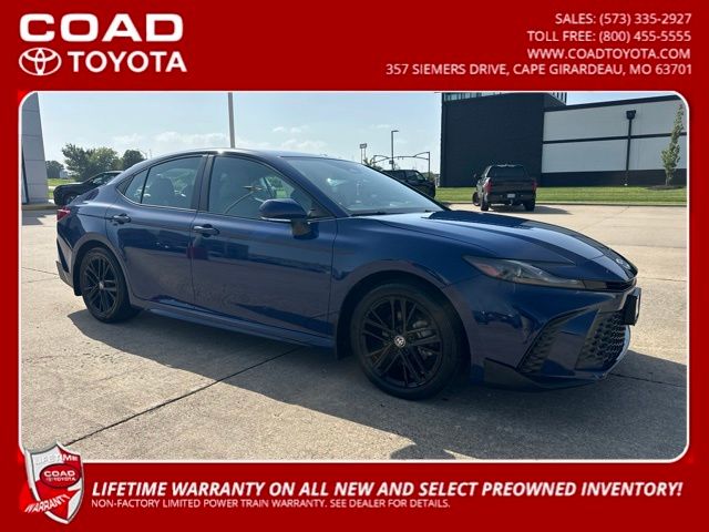 Blue 2025 Toyota Camry Sedan Front-Wheel Drive Continuously Variable Transmission