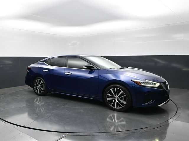 Deep Blue Pearl 2021 Nissan Maxima Sedan Front-Wheel Drive Continuously Variable Transmission