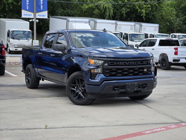Northsky Blue Metallic 2023 Chevrolet Silverado 1500 Custom Crew Cab RWD Pickup Truck 4X2 8-Speed Automatic