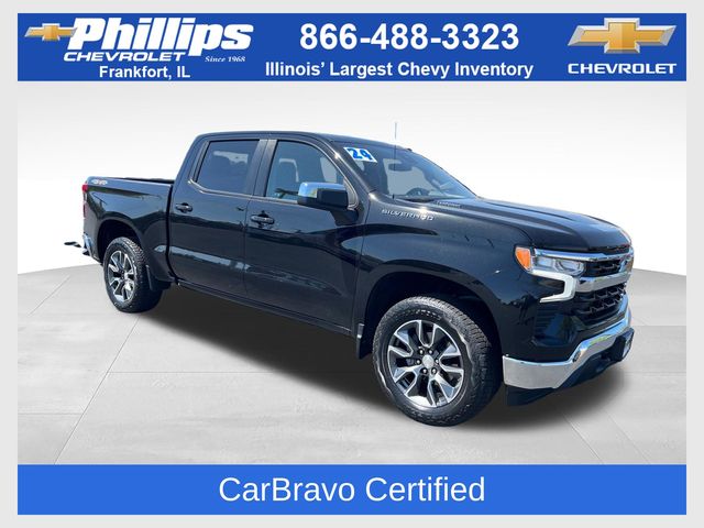 Black 2024 Chevrolet Silverado 1500 Pickup Truck Four-Wheel Drive 8-Speed Automatic