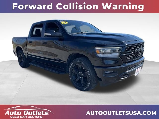 Diamond Black Crystal Pearlcoat 2022 RAM 1500 Sport Crew Cab 4WD Pickup Truck Four-Wheel Drive 8-Speed Automatic