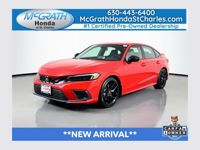 Rallye Red 2023 Honda Civic Sedan Front-Wheel Drive 6-Speed Manual