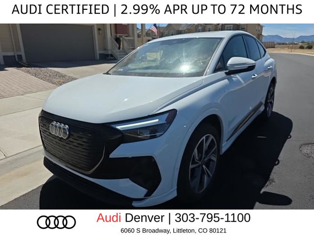 Glacier White Metallic 2023 Audi Q4 e-tron Sportback quattro Premium Plus 50 Sedan All-Wheel Drive Automatic