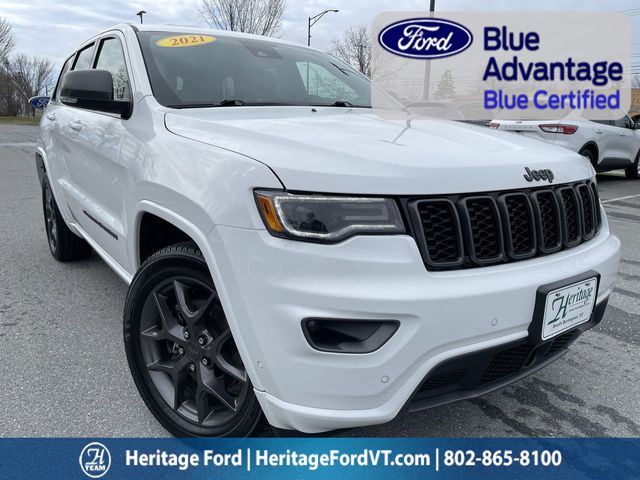 Bright White Clearcoat 2021 Jeep Grand Cherokee 80th Anniversary Edition 4WD SUV / Crossover Four-Wheel Drive 8-Speed Automatic