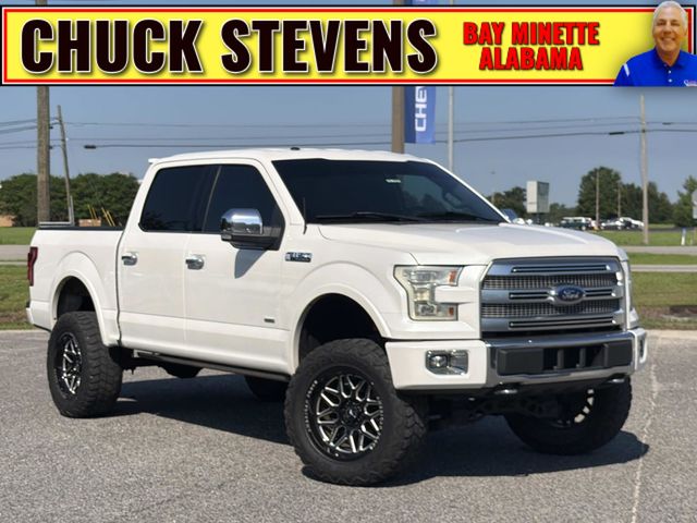 White Platinum Clearcoat Metallic 2015 Ford F-150 Pickup Truck Four-Wheel Drive 6-Speed Automatic