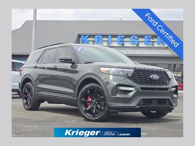 Forged Green Metallic 2023 Ford Explorer ST AWD SUV / Crossover All-Wheel Drive Automatic
