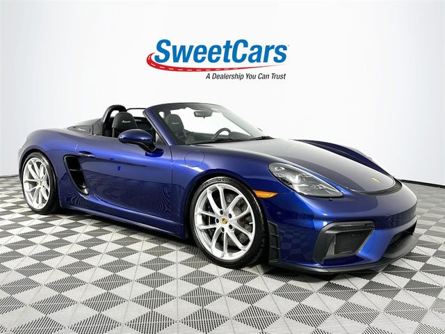 Blue Metallic 2023 Porsche 718 Boxster Spyder RWD Convertible Rear-Wheel Drive 6-Speed Manual