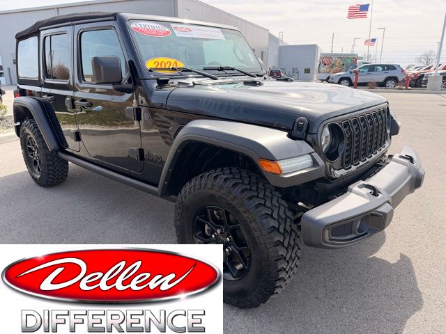 Black Clearcoat 2024 Jeep Wrangler SUV / Crossover Four-Wheel Drive 8-Speed Automatic