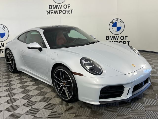 Gray (Ice Grey Metallic) 2025 Porsche 911 Carrera Coupe RWD Coupe Rear-Wheel Drive 8-Speed Automatic