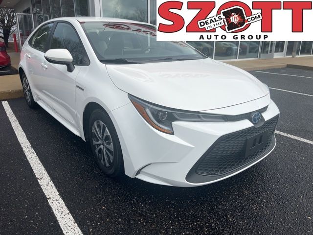 Super White 2021 Toyota Corolla Hybrid LE FWD Sedan Front-Wheel Drive Continuously Variable Transmission
