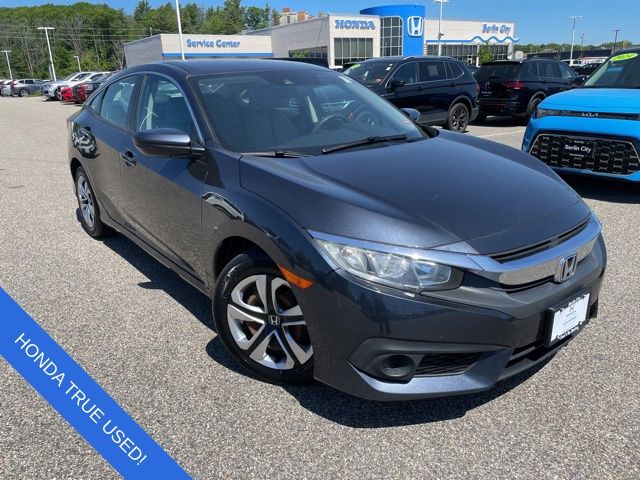 Cosmic Blue Metallic 2018 Honda Civic LX with Honda Sensing Sedan Front-Wheel Drive Continuously Variable Transmission