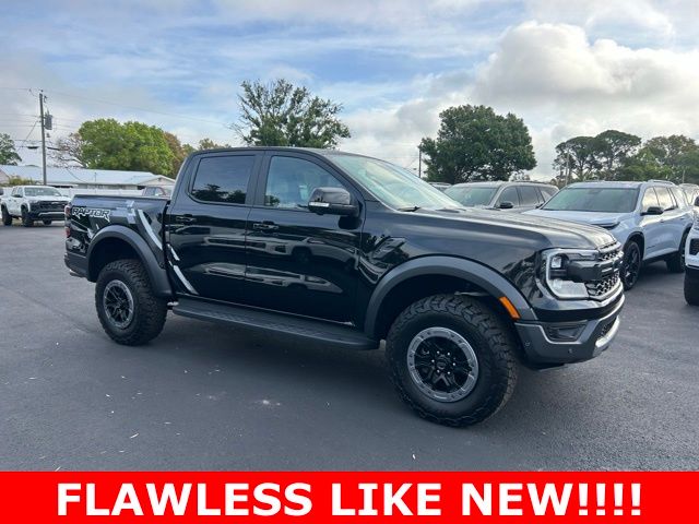 Shadow Black 2024 Ford Ranger Raptor SuperCrew 4WD Pickup Truck Four-Wheel Drive Automatic
