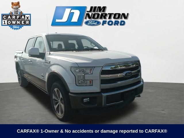 White Platinum Clearcoat Metallic 2015 Ford F-150 Pickup Truck Four-Wheel Drive 6-Speed Automatic