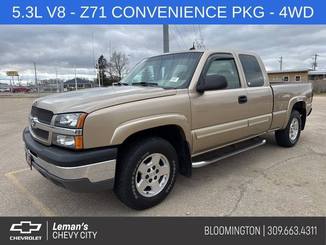Sandstone Metallic 2004 Chevrolet Silverado 1500 Z71 Extended Cab 4WD Pickup Truck Four-Wheel Drive 4-Speed Automatic Overdrive