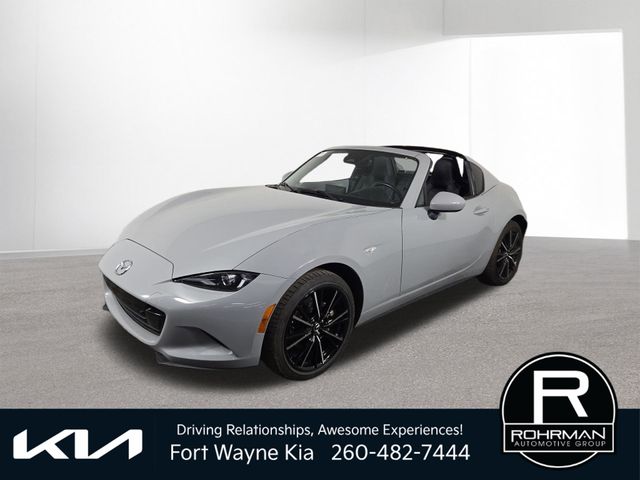 Aero Gray 2024 Mazda MX-5 Miata RF Grand Touring RWD Convertible Rear-Wheel Drive 6-Speed Automatic